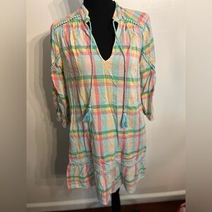 Crown & Ivy Women's 3/4 Sleeve Printed
Peasant Dress Medium Petite